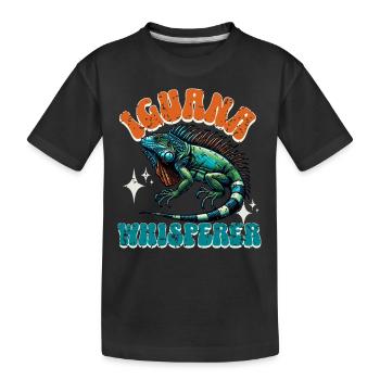 Iguana - Kids' Premium Organic T-Shirt - black - Front