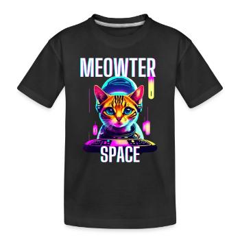MIAUEN-RAUM - Kinder Premium Bio T-Shirt - Schwarz - Vorne
