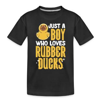 Rubber Duck Rubber Duck - Kids' Premium Organic T-Shirt - black - Front