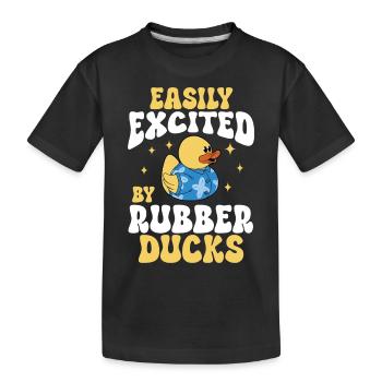 Rubber Duck Rubber Duck - Kids' Premium Organic T-Shirt - black - Front