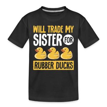 Rubber Duck Rubber Duck - Kids' Premium Organic T-Shirt - black - Front