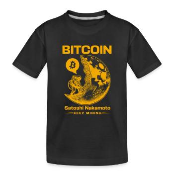 Bitcoin Kryptowährung BTC Satoshi Nakamoto - Kinder Premium Bio T-Shirt - Schwarz - Vorne