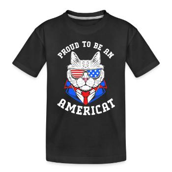 Vierter Juli Nationalfarben Nationalfeiertag USA - Kinder Premium Bio T-Shirt - Schwarz - Vorne
