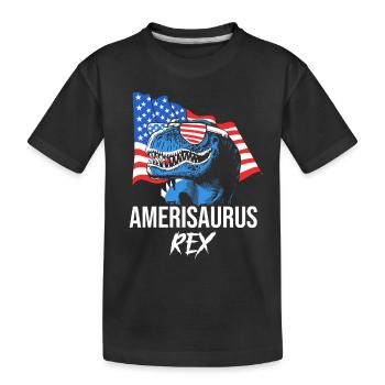 Vierter Juli Nationalfarben Nationalfeiertag USA - Kinder Premium Bio T-Shirt - Schwarz - Vorne