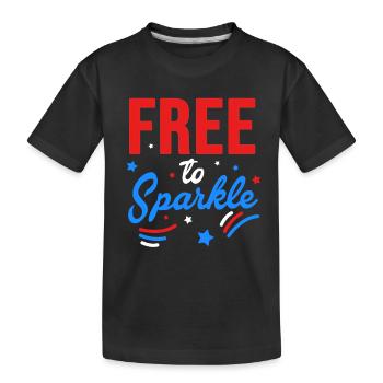 Vierter Juli Nationalfarben Nationalfeiertag USA - Kinder Premium Bio T-Shirt - Schwarz - Vorne