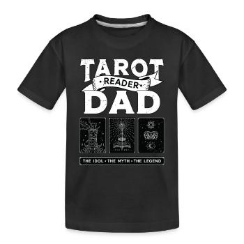Tarot Lecteur Papa L’Idole Le Mythe Tarot Psychique - T-shirt bio Premium Enfant - noir - Devant
