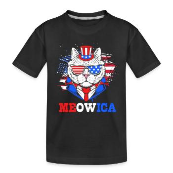 Fourth of July National Colors National Day United States - Kids' Premium Organic T-Shirt - black - Front