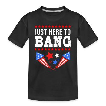 Vierter Juli Nationalfarben Nationalfeiertag USA - Kinder Premium Bio T-Shirt - Schwarz - Vorne