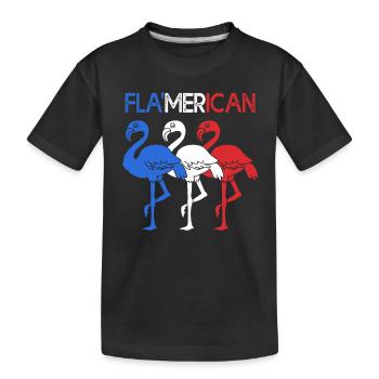 Vierter Juli Nationalfarben Nationalfeiertag USA - Kinder Premium Bio T-Shirt - Schwarz - Vorne