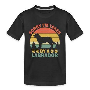 Tut mir leid, dass ich von einem Labrador Retriever Lab Dog Re genommen werde - Kinder Premium Bio T-Shirt - Schwarz - Vorne