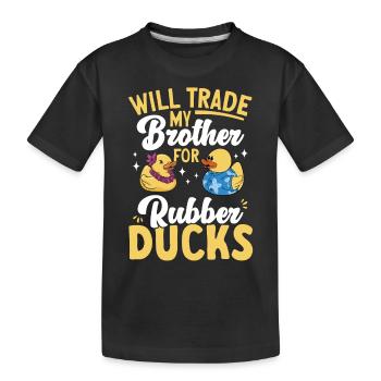 Rubber Duck Rubber Duck - Kids' Premium Organic T-Shirt - black - Front