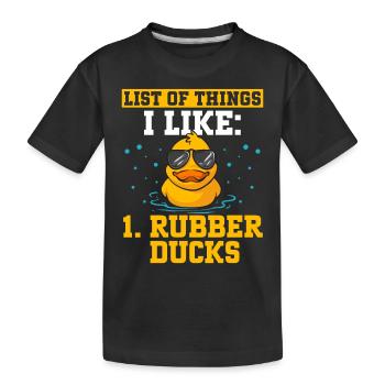 Rubber Duck Rubber Duck - Kids' Premium Organic T-Shirt - black - Front