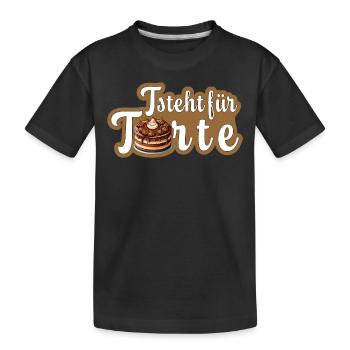 T comme gâteau - T-shirt bio Premium Enfant - noir - Devant