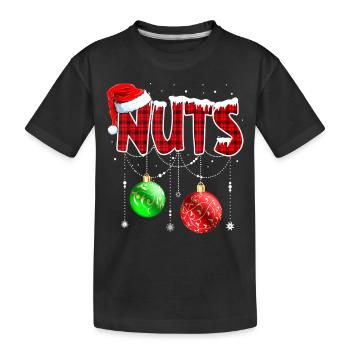 Chestnuts Matching Family Funny Chest Nuts - Kids' Premium Organic T-Shirt - black - Front