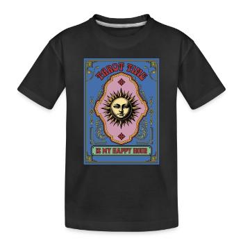 Tarot Time Is My Happy Hour Cartomancie Tarot Card - T-shirt bio Premium Enfant - noir - Devant