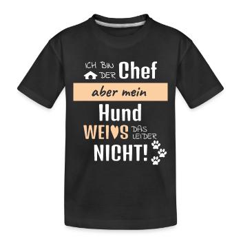 Hundesport Hundeschule Hundeliebe Hundeliebhaber - Kinder Premium Bio T-Shirt - Schwarz - Vorne