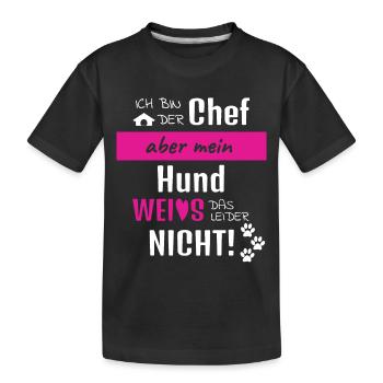 Hundesport Hundeschule Hundeliebe Hundeliebhaber - Kinder Premium Bio T-Shirt - Schwarz - Vorne