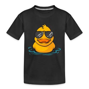 Rubber Duck Rubber Duck - Kids' Premium Organic T-Shirt - black - Front