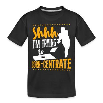 Joueur de sac de haricots de l’équipe Cornhole - T-shirt bio Premium Enfant - noir - Devant