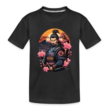 Samouraï japon cerisier - T-shirt bio Premium Enfant - noir - Devant