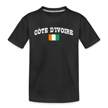 Cote D'Ivory - Kinder Premium Bio T-Shirt - Schwarz - Vorne