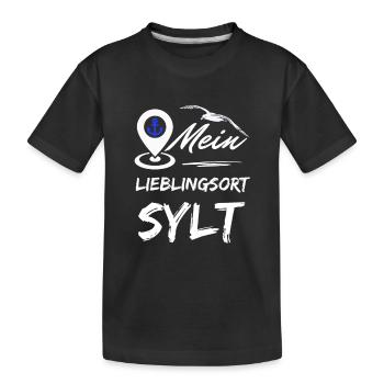 Sylt mon endroit préféré-l’île préférée Sylt-Möwe - T-shirt bio Premium Enfant - noir - Devant