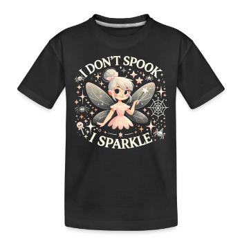 Halloween Fee T-Shirt für Mädchen - Kinder Premium Bio T-Shirt - Schwarz - Vorne