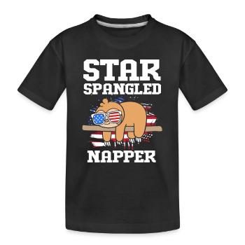 Sloth, laziness, lazy, morning grouch - Kids' Premium Organic T-Shirt - black - Front