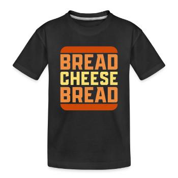 Pain Fromage Sandwich au pain Grilled Cheese - T-shirt bio Premium Enfant - noir - Devant