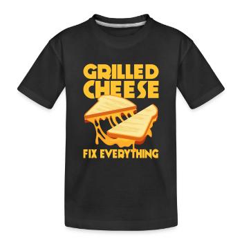 Grilled Cheese Fix Everything Sandwich Food - T-shirt bio Premium Enfant - noir - Devant