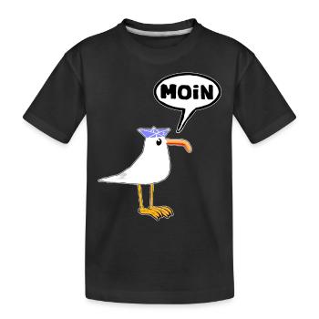 Moin Seagull Bottes en caoutchouc Bottes Speech Bubble - T-shirt bio Premium Enfant - noir - Devant