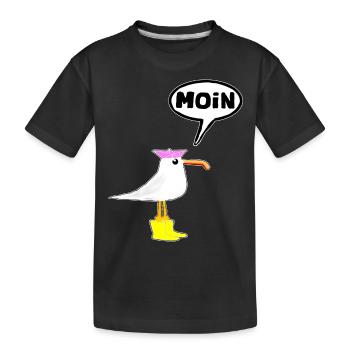 Moin Seagull Boots Speech Bubble Women Rubber Boots - Kids' Premium Organic T-Shirt - black - Front
