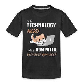 Administrateur informatique Ordinateur Travail Cadeau - T-shirt bio Premium Enfant - noir - Devant