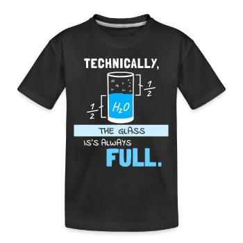 Chemiker Chemie Humor Lustige Sprüche Wasser Glas - Kinder Premium Bio T-Shirt - Schwarz - Vorne