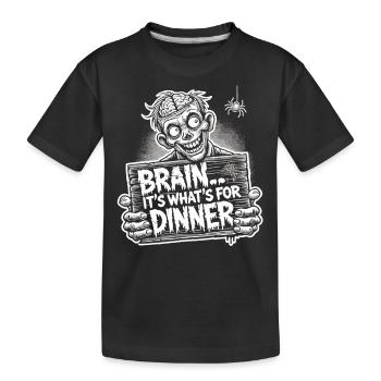 T-shirt drôle de dîner zombie pour Halloween - T-shirt bio Premium Enfant - noir - Devant