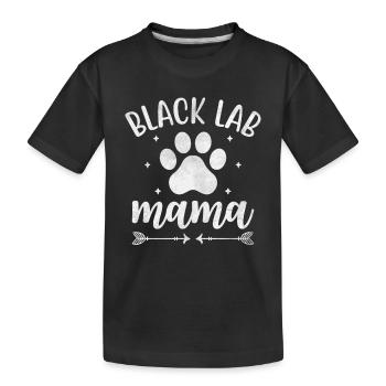 Black Lab Mama Labrador Retriever Hundeliebhaber - Kinder Premium Bio T-Shirt - Schwarz - Vorne