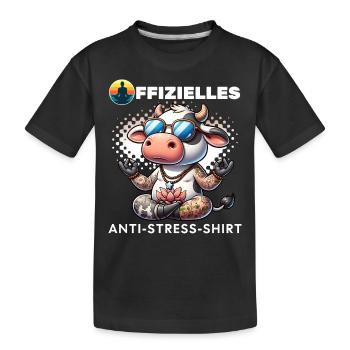 Méditation & Yoga Officiel Anti Stress - T-shirt bio Premium Enfant - noir - Devant