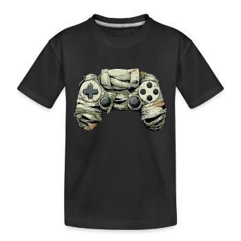 Halloween Zombie Game Controllers Mummy - Kinder Premium Bio T-Shirt - Schwarz - Vorne