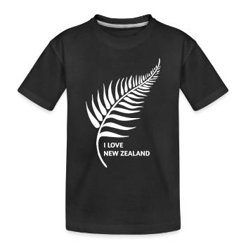 I Love New Zealand Souvenir - New Zealand - T-shirt bio Premium Enfant - noir - Devant