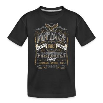 60. Geburtstag 60 Jahre Jahrgang 1965 Mann Frau - Kinder Premium Bio T-Shirt - Schwarz - Vorne