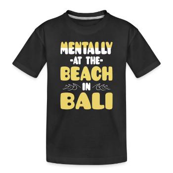Bali Beach Holiday Souvenir - Kids' Premium Organic T-Shirt - black - Front
