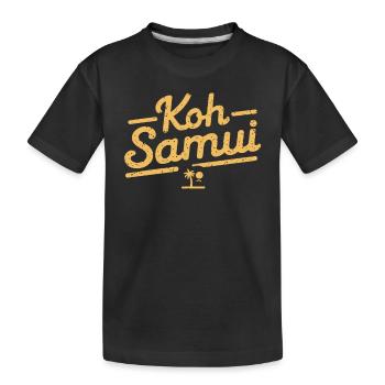 Palmiers de vacances sur l’île de Koh Samui - T-shirt bio Premium Enfant - noir - Devant