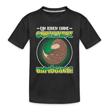 La vie sans tatou Tatous géants - T-shirt bio Premium Enfant - noir - Devant