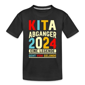 Une légende quitte le site Kita Absolvent - T-shirt bio Premium Enfant - noir - Devant