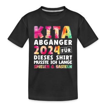 Pour ce maillot, j’ai dû bricoler en jouant pendant longtemps - T-shirt bio Premium Enfant - noir - Devant