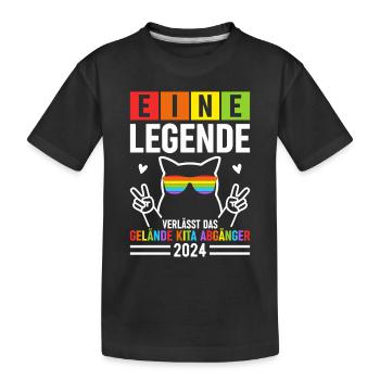 Une légende quitte le site Kita Absolvent - T-shirt bio Premium Enfant - noir - Devant