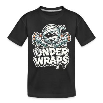 Chemise d’Halloween avec des momies et le texte « Under Wraps » - T-shirt bio Premium Enfant - noir - Devant