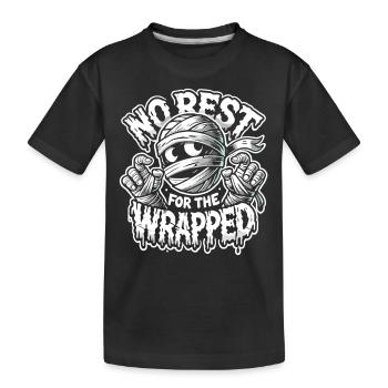 Mummy Unwrapped Halloween Shirt - Kids' Premium Organic T-Shirt - black - Front