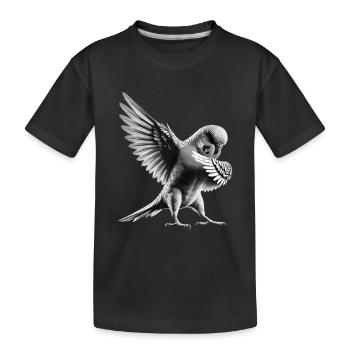 Drôle Dabbing Perruche Oiseau Amoureux des animaux - T-shirt bio Premium Enfant - noir - Devant