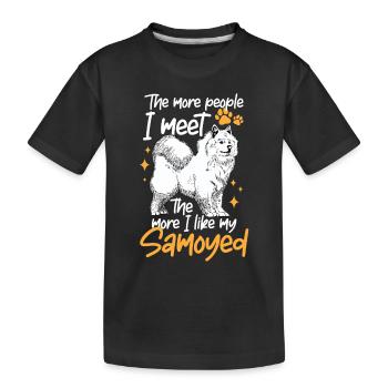Samoyed more like Samoyed Spitz Samoyed - Kids' Premium Organic T-Shirt - black - Front